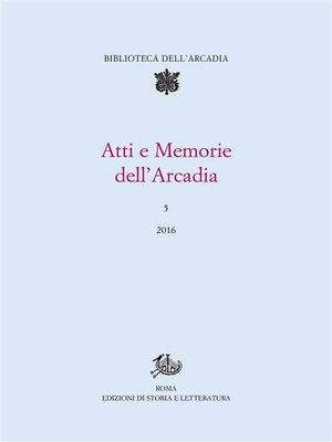 cover image of Atti e Memorie dell'Arcadia